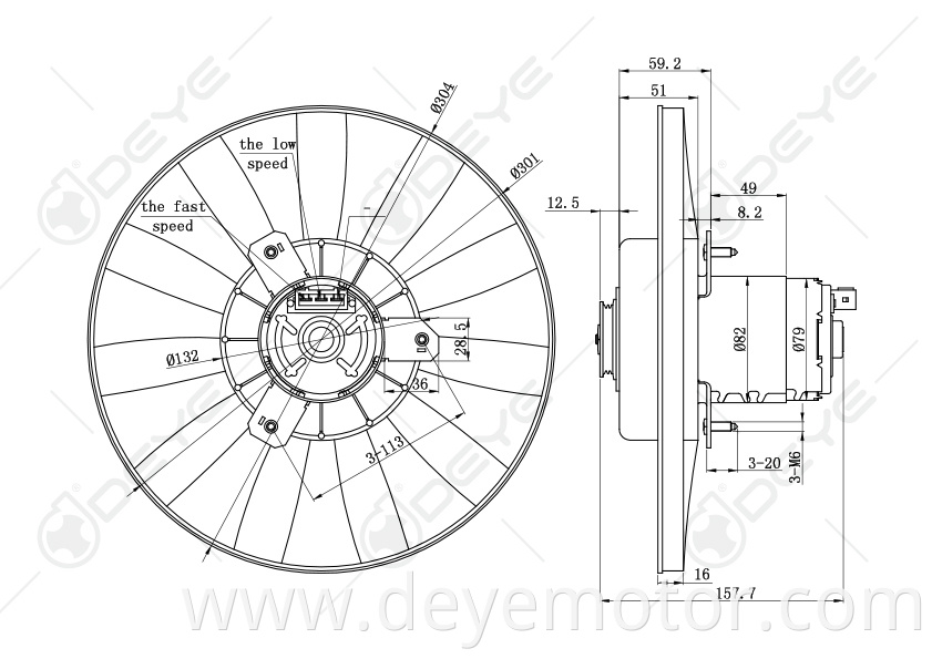 1H0959455J 1H0959455L M auto radiator electric fan 12v for VW CABRIO VW GOLF VW VENTO